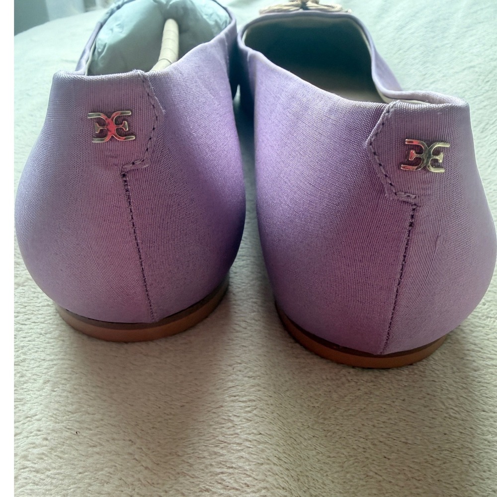 Sam Edelman Wanda Tour Flats Women 10 Lavender New Pearl Flower Pointed Toe - Picture 6 of 9